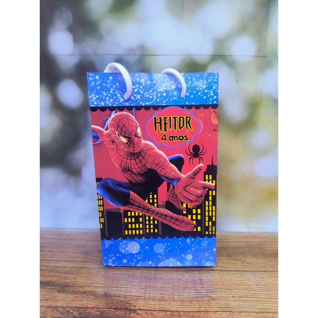 SACOLINHA PERSONALIZADA HOMEM ARANHA- LEMBRANCINHA HOMEM ARANHA- ANIVERSARIO HOMEM ARANHA