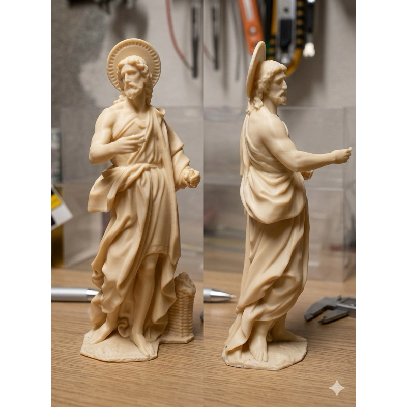 Estátua São João Batista Escultura Religiosa Clássica