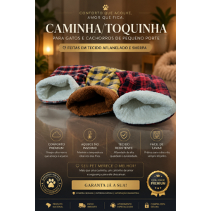 Caminha Toca Saquinho de dormir, Caminha para gatos e cachorros pequeno porte, Caminha Toca gatos.