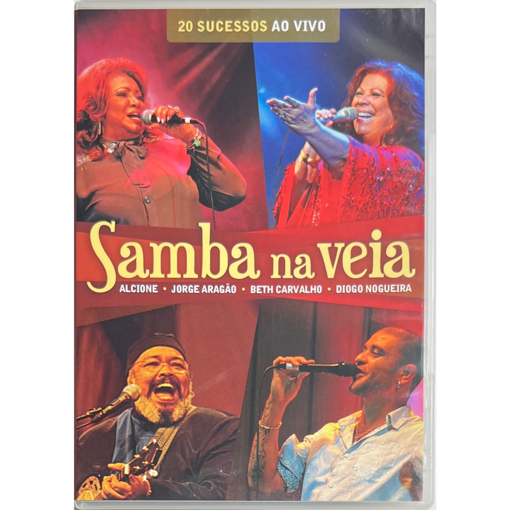 Samba Na Veia - 20 Sucessos Ao Vivo - Alcione, Jorge Aragão, Beth Carvalho - DVD Original