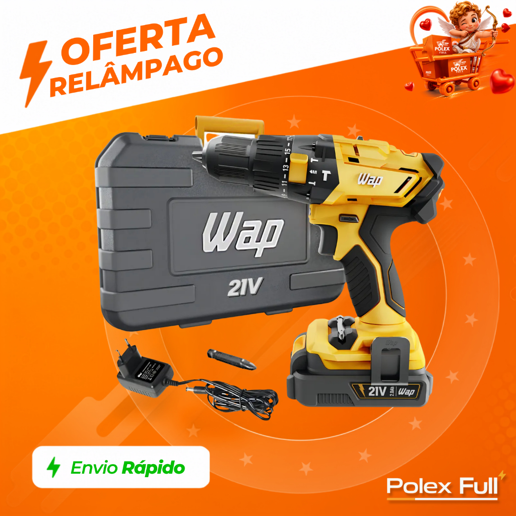 Parafusadeira E Furadeira De Impacto 3/8  Wap K21 Id02 - com Maleta - 127/220v 50/60 Hz