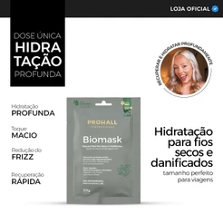 Máscara de Hidratação Profunda em Sachê: Brilho e Maciez | Biomask 50g