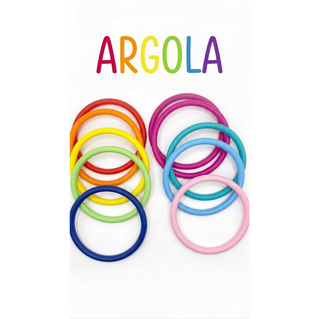 Kit 10 20 30 Argola Colorida Festa Junina Prenda Brinquedos Infantis Criatividade Crianças Educacional
