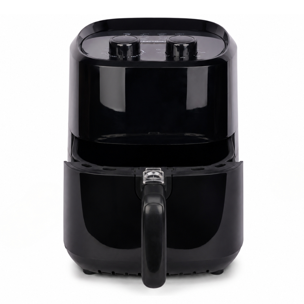 Air Fryer 3,4L 1200W Fritadeira Elétrica Sem Óleo Antiaderente Preta 127V ou 220V Compacta e Econômica, Envio Imediato