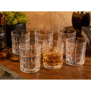 Conjunto 6 Copos para Whisky de Cristal Brooklyn 320ml Wolff Copo Baixo para Drinks e Whisky