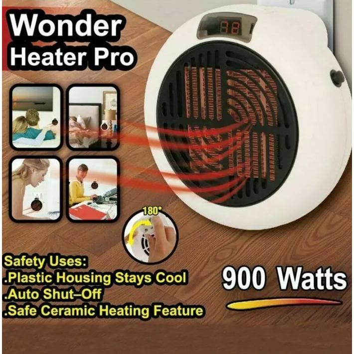 Aquecedor de Espaço Elétrico Portátil C Termostato Pequeno Ventilador Aquecedor Eficiente para Casa
