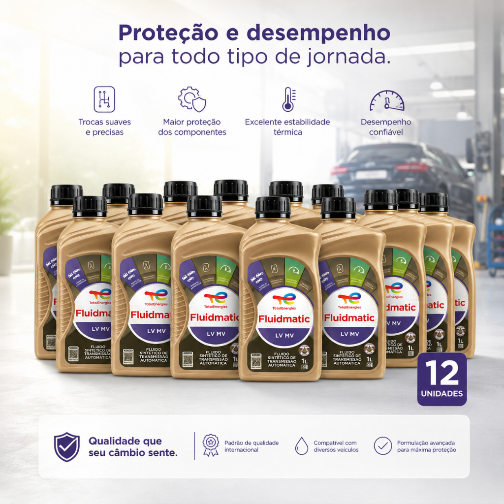 Kit Óleo 12 Unidades De Transmissão Automática Fluidmatic LV MV ATF 1L