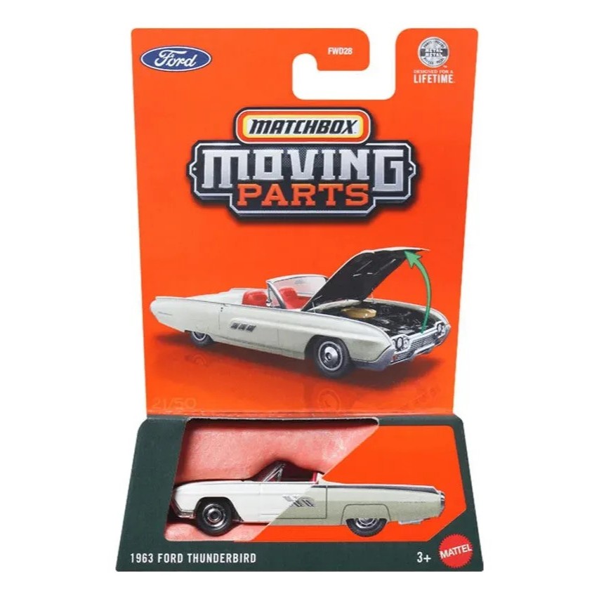 FORD THUNDERBIRD Matchbox Moving Parts Miniatura MATTEL 1:64