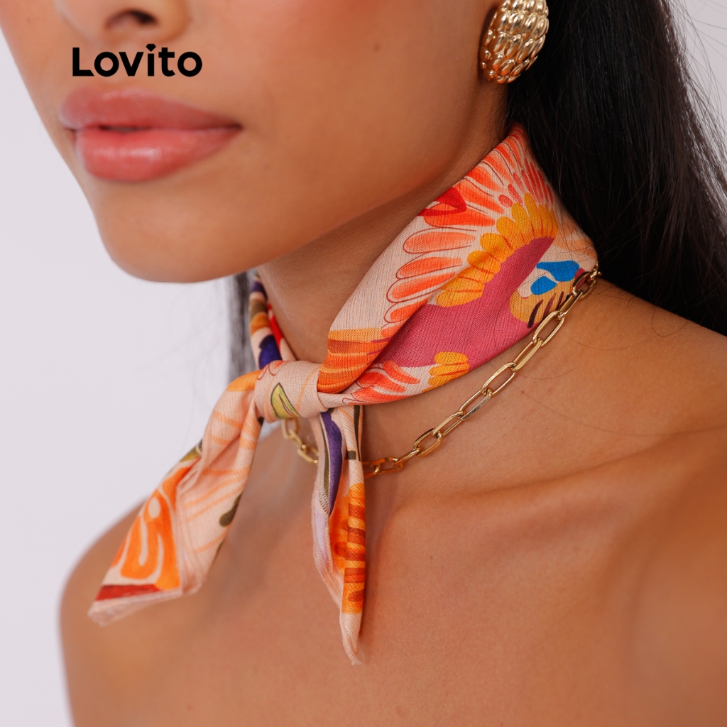 Lovito Lenço Estampado Tropical Feminino SVB1082BRL1112