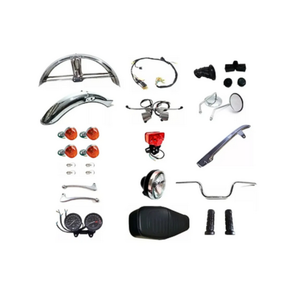 Paralama Cg 125 77 / 82 Kit Bolinha Banco Farol E Peças