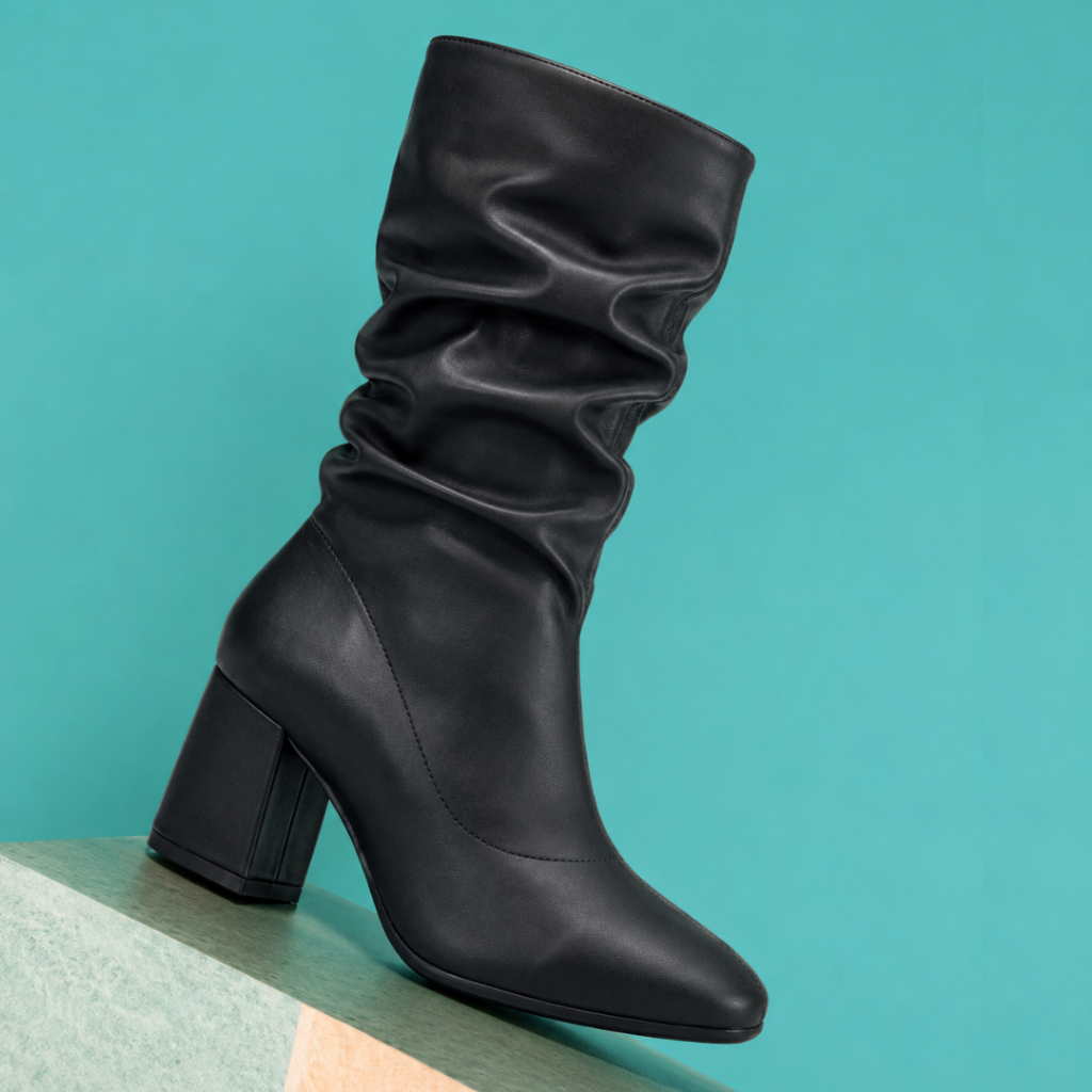 Bota Cano Alto Beira Rio Liso Feminino Casual Confortável Inverno Acolchoada