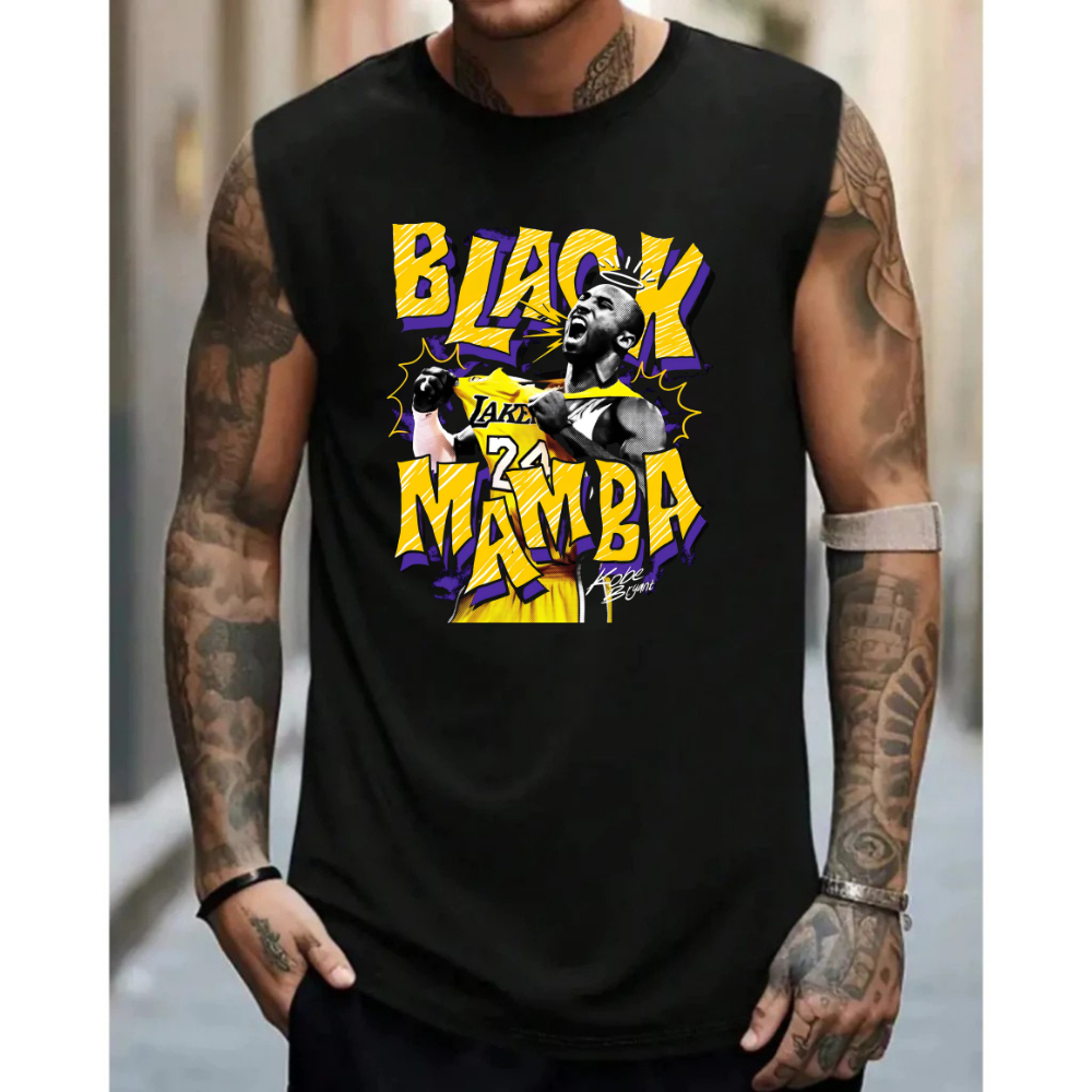 Camisa Camiseta Masculina Básica Algodão Streetwear Casual Black Mamba Estampa Manga Curta Verão Unissex