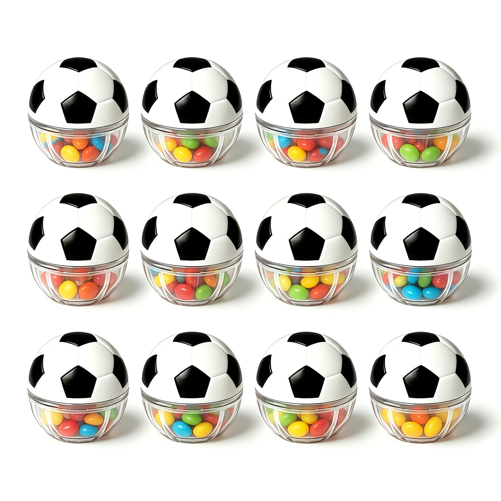 Kit 12 a 48 Baleiros Bola De Futebol Acrílico Decoração Copa do Mundo Lembrancinha Festa Aniversário