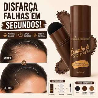 Conjunto Kit Stencil Para Sobrancelhas Perfeita À Prova D'água Pó De Longa Duração