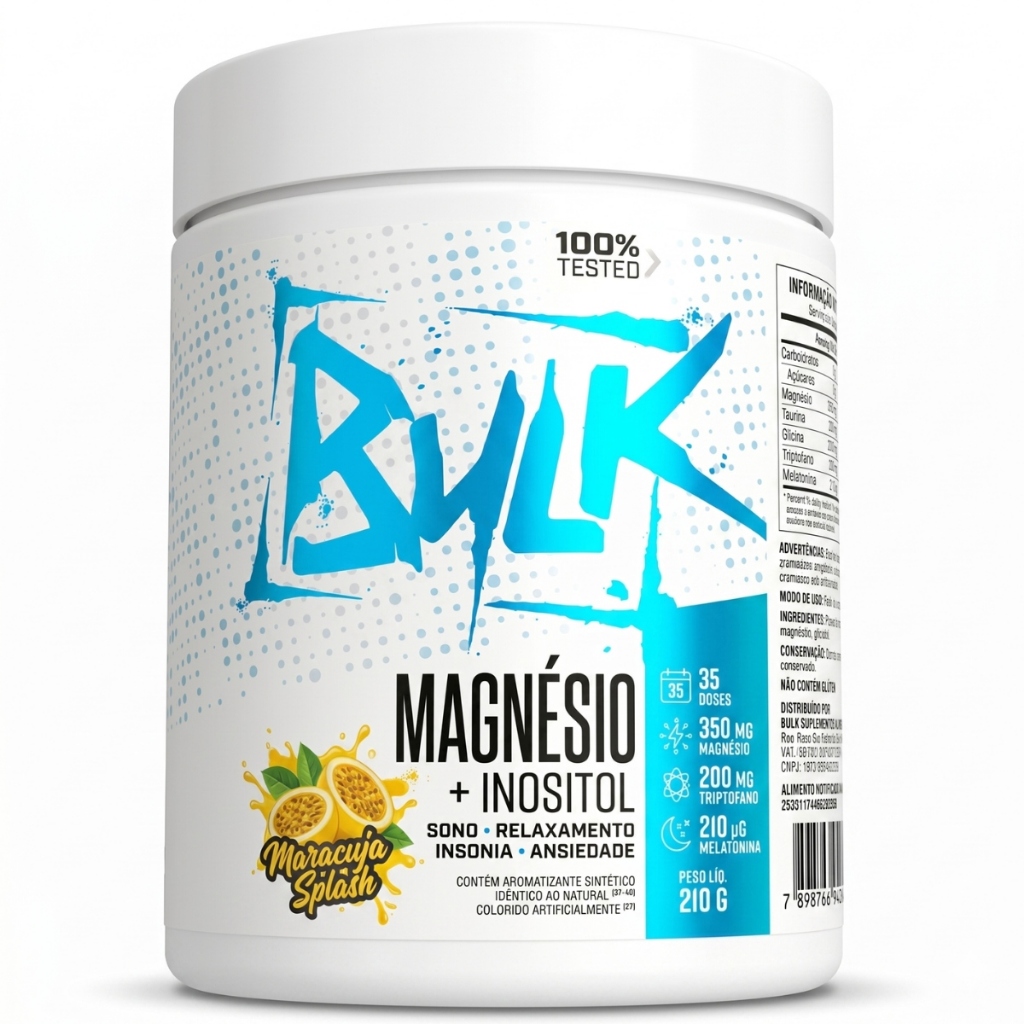 Magnésio Inositol (Melatonina Glicina Taurina Triptofano) 210g - Bulk Nutrition