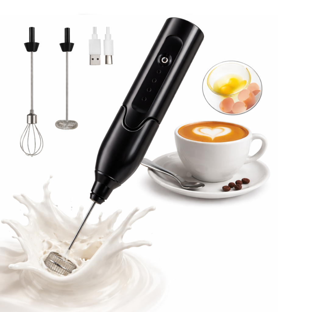 Mini Mixer Misturador Elétrico de Bebidas | Batedor para Café, Leite e Ovos