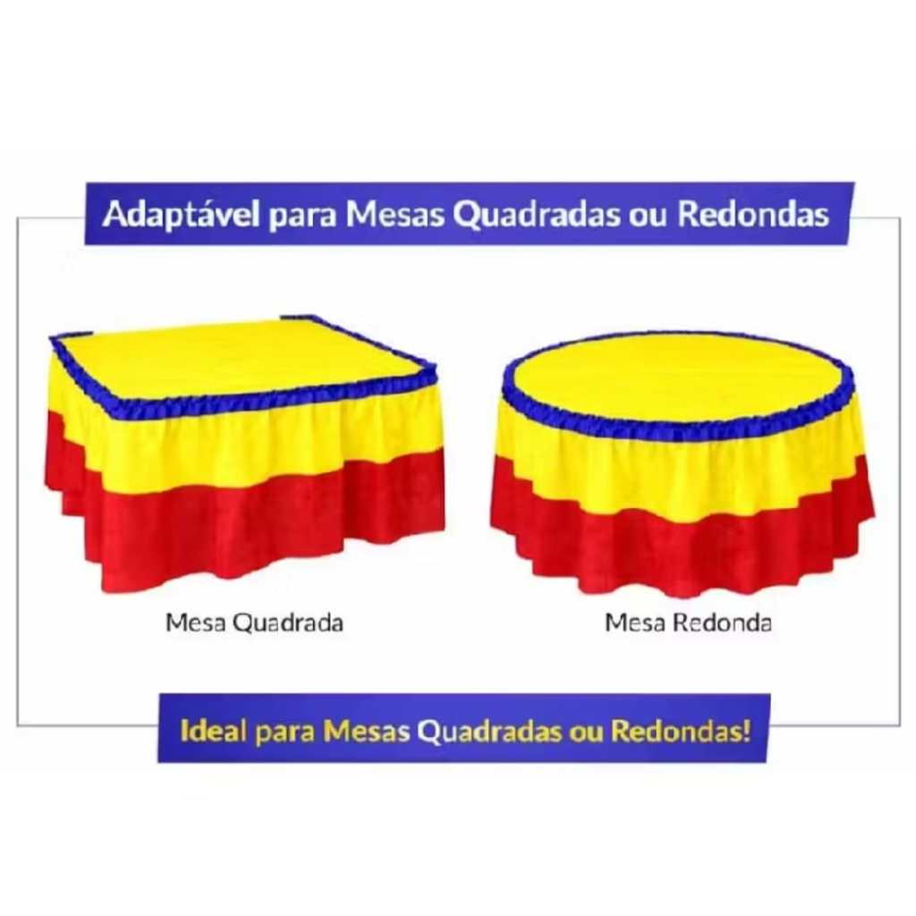 Saia Franzida Babado Toalha De Mesa Tnt Cores - Donacelma — imagem 2 de 2