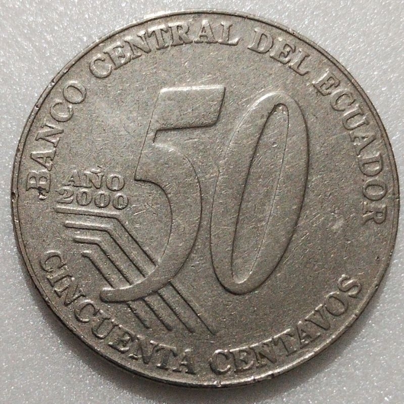 Moeda 50 centavos ano 2000 Equador 🇪🇨