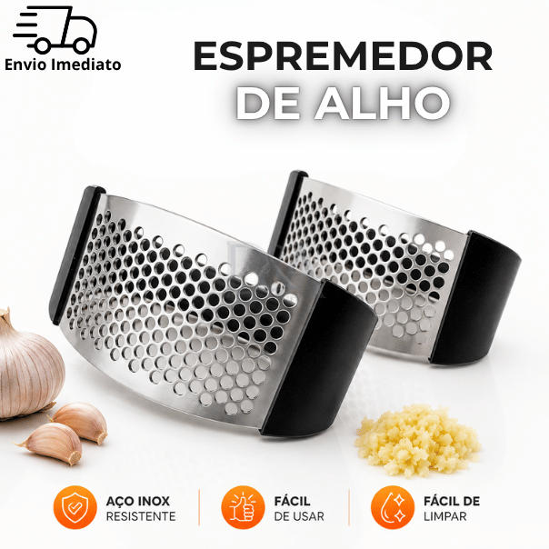 Amassador De Alho Espremedor Triturador Inox Manual Profissional