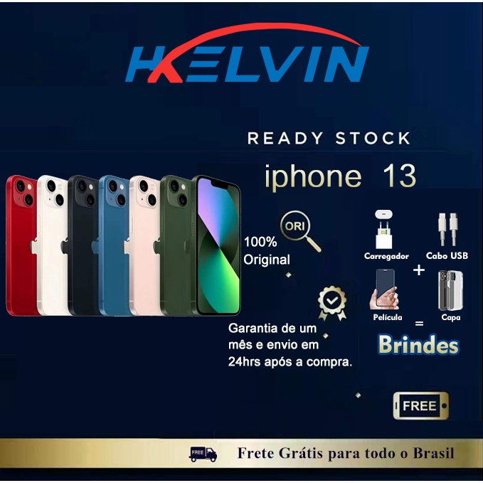 Celular iPhone 13 5G 128GB/256GB Original Vitrine Com Garantia