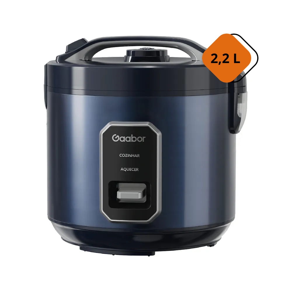 Panela de Arroz Marinus Gaabor 15 Xícaras Azul Petróleo 700W Trava de Segurança Válvula de Vapor Removível
