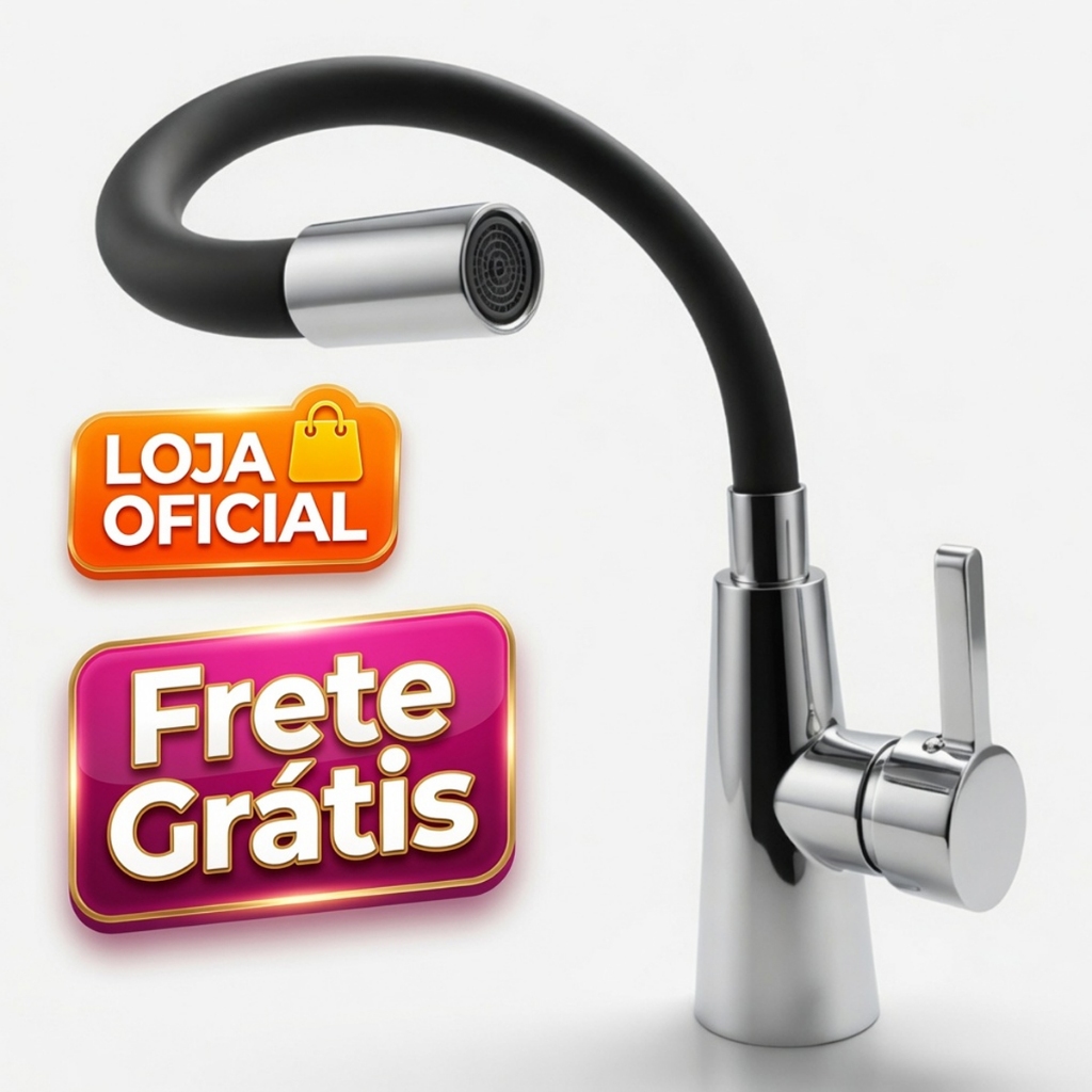 Torneira Flexivel para Cozinha Misturador Quente e Frio Aço Inox Torneira para Cozinha de Pia