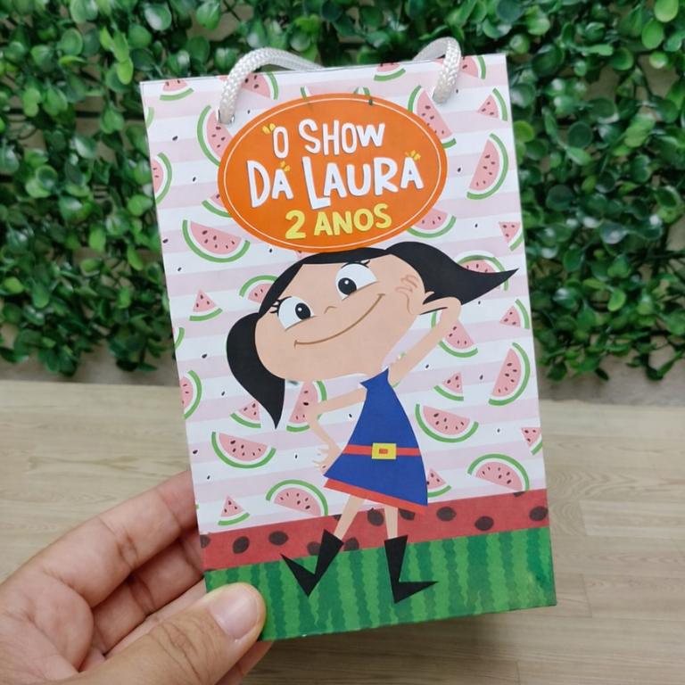 Envio Rápido Sacolinha Show da Luna 2 Surpresa Personalizada Lembrancinha Festa Pegue e Monte Tam P