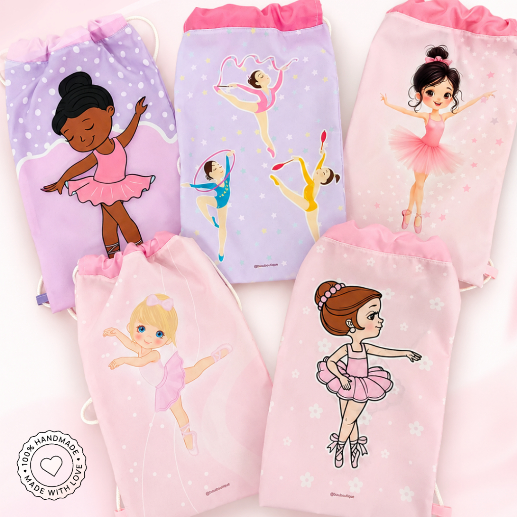 Mochila Infantil Bailarina  - Ginástica Rítmica | Porta Sapatilha |Bolsa Ballet Menina | Mochila Ballet Porta sapatilha
