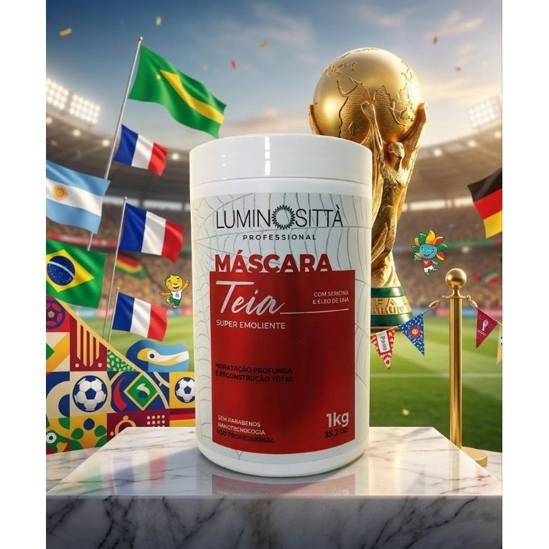 Máscara Teia Luminosittá Professional 1kgHidratação Profunda Reconstrução Capilar Profissional Salon