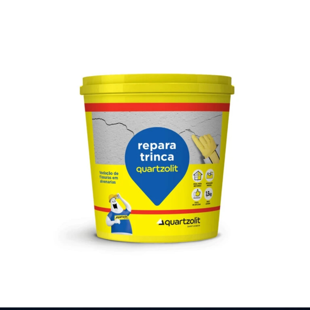 Repara Trinca Vedação De Fissuras Alvenaria 1,5kg - Branco Branco Acetinado