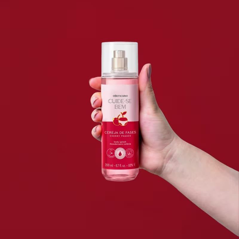 Body Splash Cuide-se Bem Cereja de Fases 200ml — imagem 2 de 2