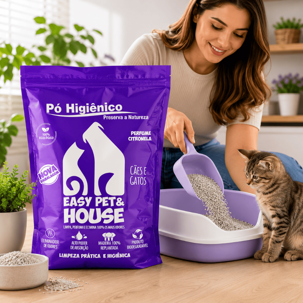 Detalhes do Kit 2 Eliminador Odores Limpeza à Seco Pó Higiênico Pet Bandeja Higiênica Areia Gato Seca Xixi Cães