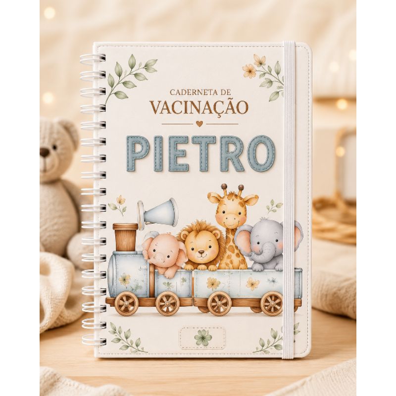 Caderneta de vacinação,vacinas, saúde, bebê,menina e menino, personalizada com nome Atualizada Sus,Capa dura,Elástico