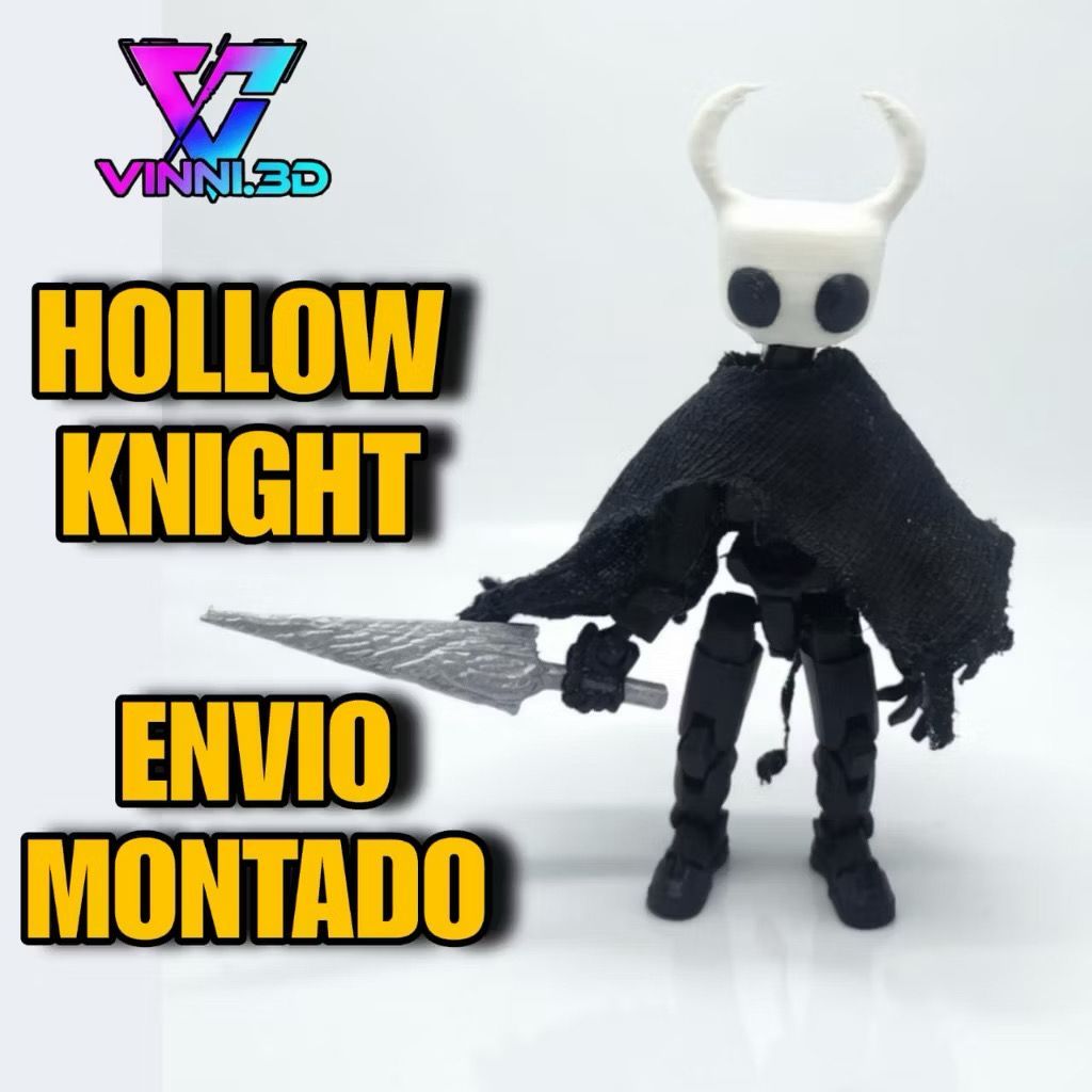 Boneco Hollow Knight The Knight O Cavaleiro - Dummy 13 | Multi-Articulado Action Figure Playstation