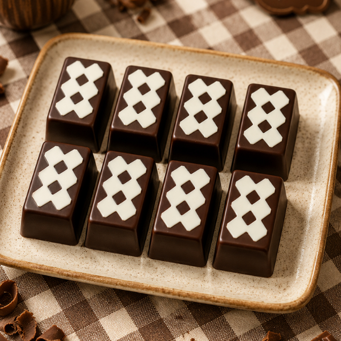 Forma Simples Bombom Detalhado 9586 (A4) em Acetato BWB Para Doces de Chocolate e Confeitaria. (CHOCO) · foto 2