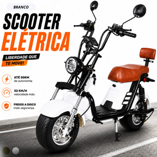Scooter Elétrica 1000W Motinha Elétrica 32km/h Bicicleta Elétrica Até 150kg