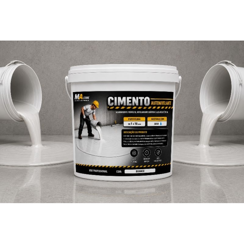 Cimento autonivelante Branco 5kg nivelador de pisos