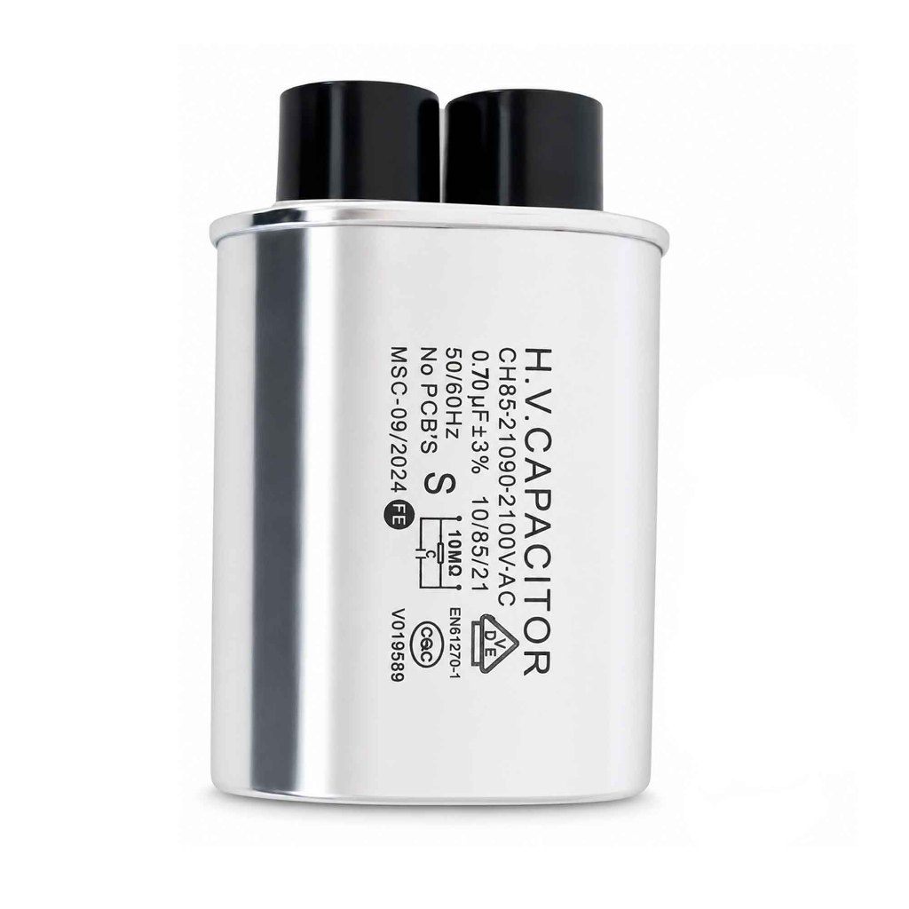 Capacitor Alta Tensão Microondas 0,70uf 2100v CH85 50 60 Hz Terminal Estreito 4,8mm EOS Original
