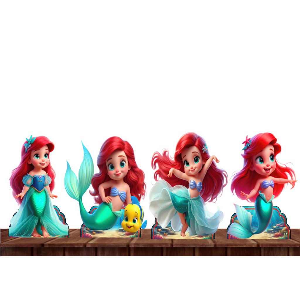 PEQUENA SEREIA BABY ,  , 4 displays KIT FESTA DISPLAYS . ENVIO RAPIDO