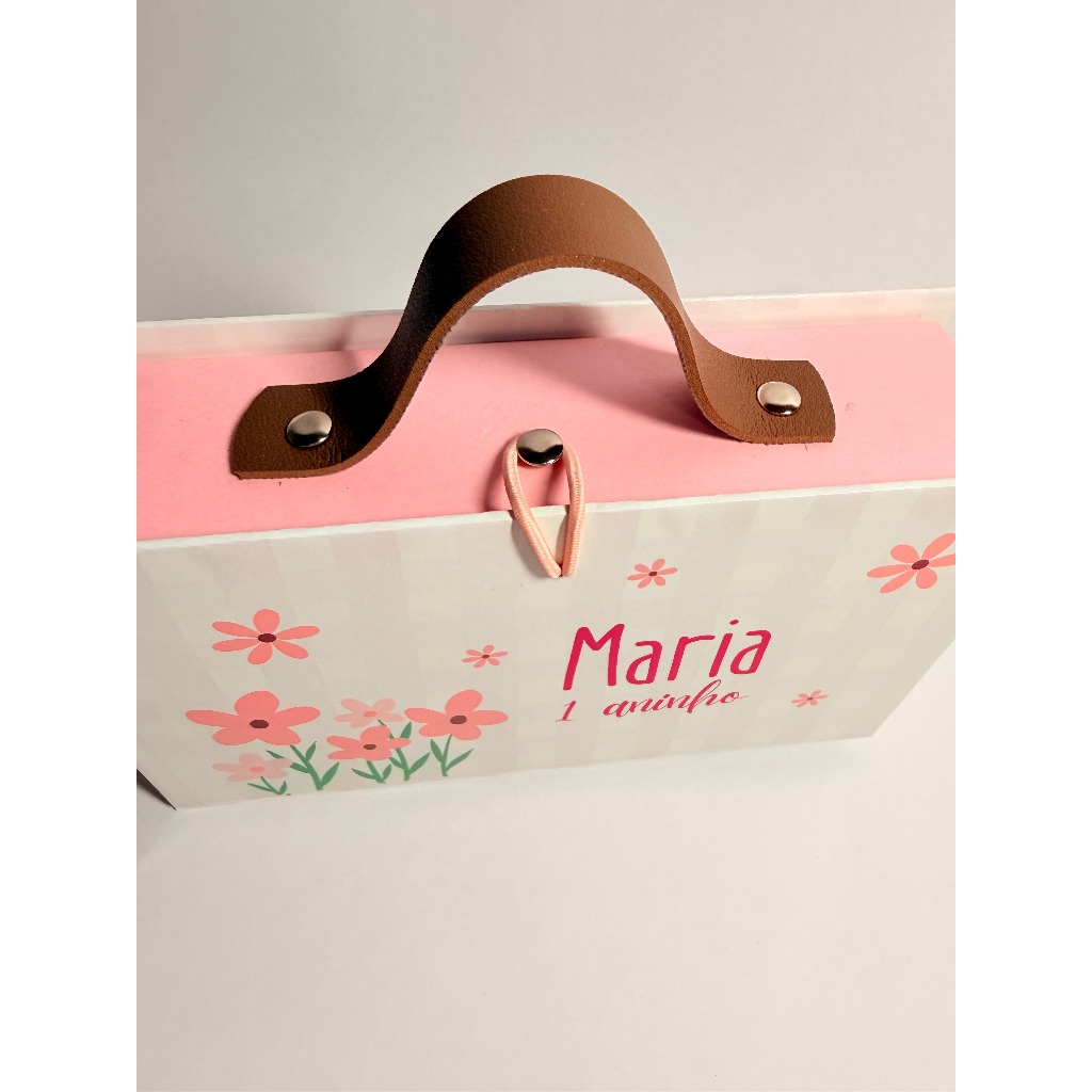 Maleta Luxo Personalizada com Alça de Couro ou plástica  - QUALQUER TEMA | Lembrancinha Festa Infantil | Caixa Presente