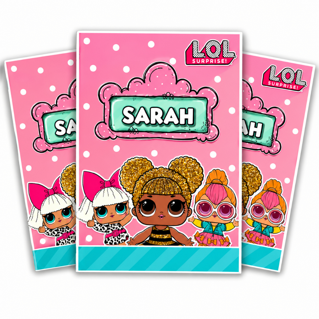 5 Mini Diários Lembrancinhas Personalizados Aniversário Infantil Menina