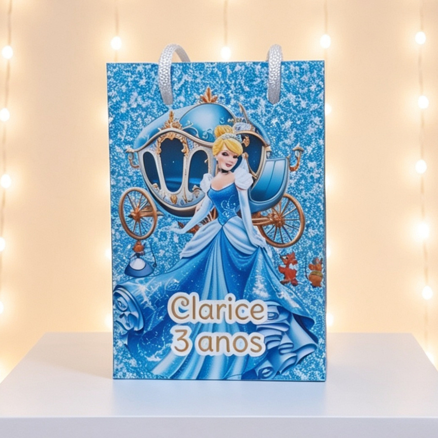 Sacolinha Cinderela Personalizada Lembrancinha Festa Aniversário