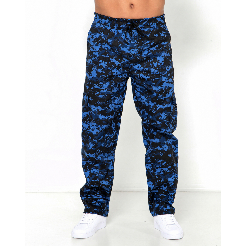 Calça Cargo Masculina Camuflada Militar Sarja Premium Confortável Bolso Lateral Exército Casual