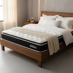 Colchão de Molas Ensacadas Pillow Top Black Spring D70 Casal 138cm