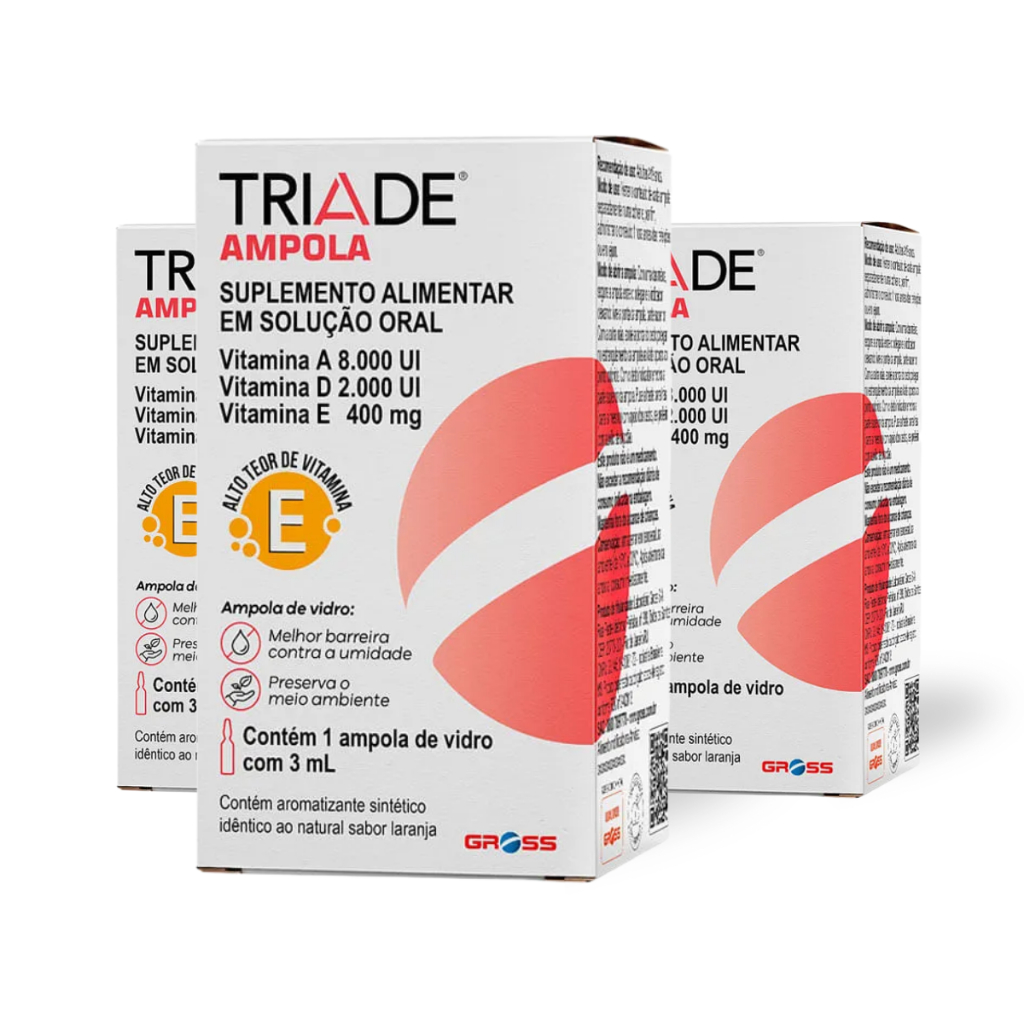 Kit 3 Triade Ampola Suplemento Alimentar em Solução Oral 3ml