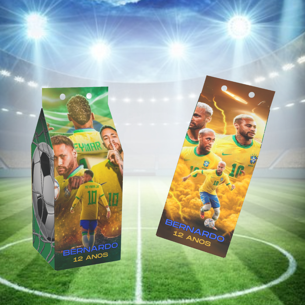 Caixinha MILK SURPERSA Lembrancinha Sacolinha Personalizada Neymar jr