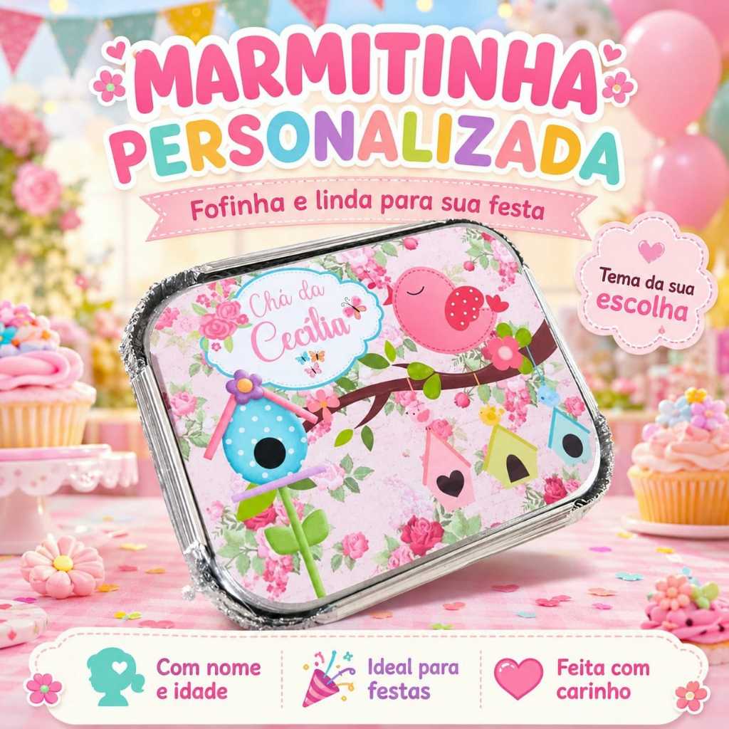 Marmitas Personalizadas Jardim Encantado - lembrancinha- caixinhas personalizadas - festa infantil - Kit festa