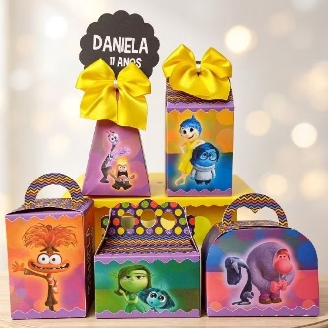 PEGUE E MONTE - Kit Festa Personalizados Divertidamente 2 | Caixinhas Lembrancinhas para festa Divertidamente