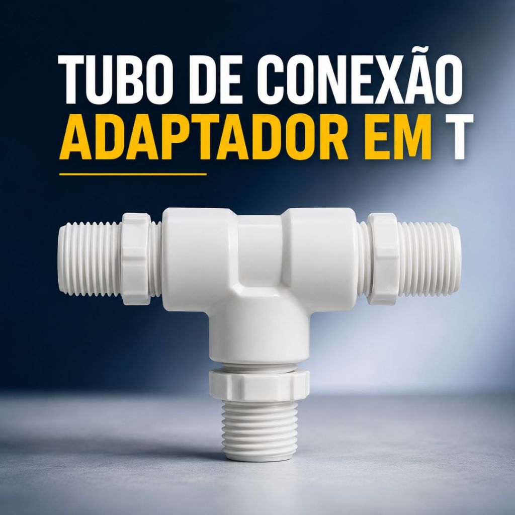 Adaptador T Conexão PVC para Torneira Monocomando Misturador Usar Apenas Água Fria T Niple 1/2