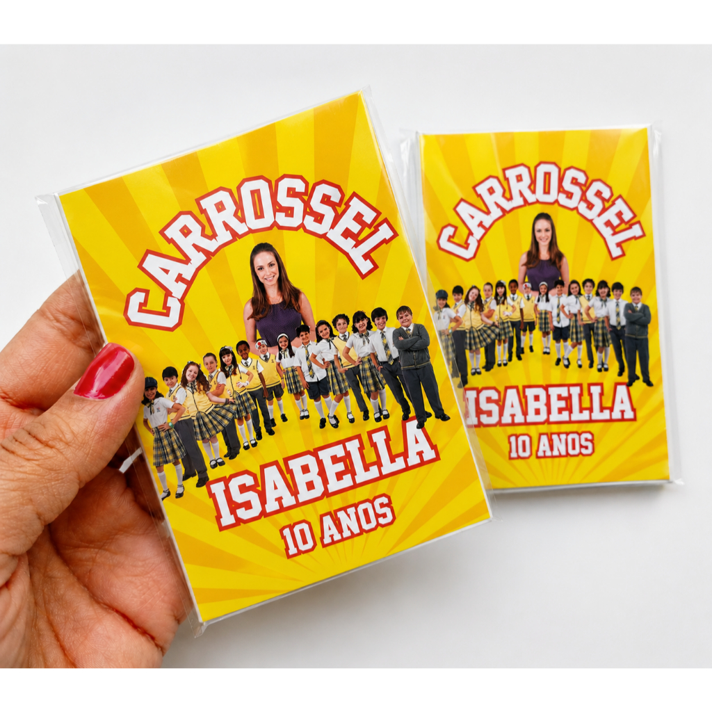 Mini Bloquinho Personalizado CARROSSEL - Mini Bloquinho CARROSSEL - Lembrancinha CARROSSEL